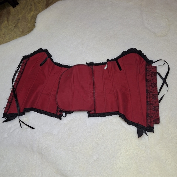Red and Black Corset Women Size X-Small - Picture 14 of 16
